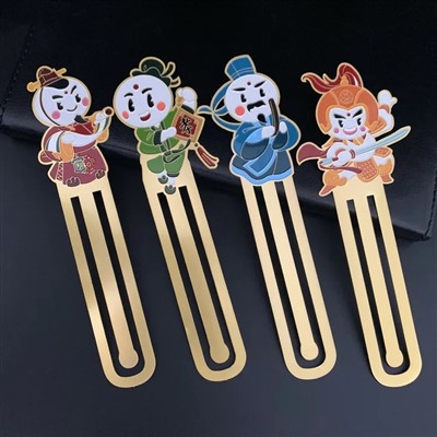 Středoasijský styl leptané mosazné záložky